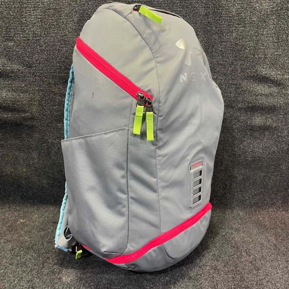 Under Armour UA Contain NEXT Storm Athlete Issued Backpack Gray Pink Sport Bag - Picture 7 of 16
